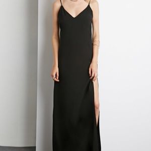 Black Maxi Dress With Side Split